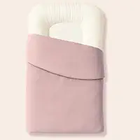 Ninho Casulinho + Capa Extra Algodão Brubrelel Baby (1 Ninho Casulinho + 1 Capa Extra Rosê)