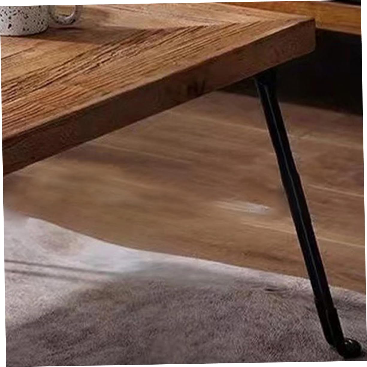 Schreibtischbein Klappbar aus Schwarzem Eisen Robust und Multifunktional 4 Stück Klappbare Tischbeine für Couchtisch und Nachttisch Geeignet
