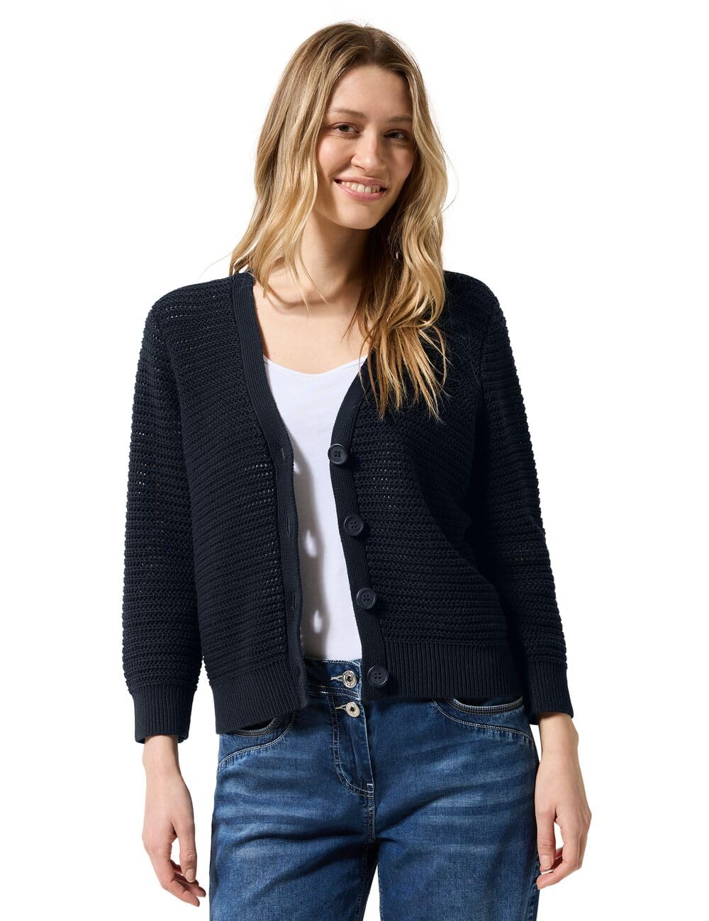 Geribd vest voor dames in Zwart