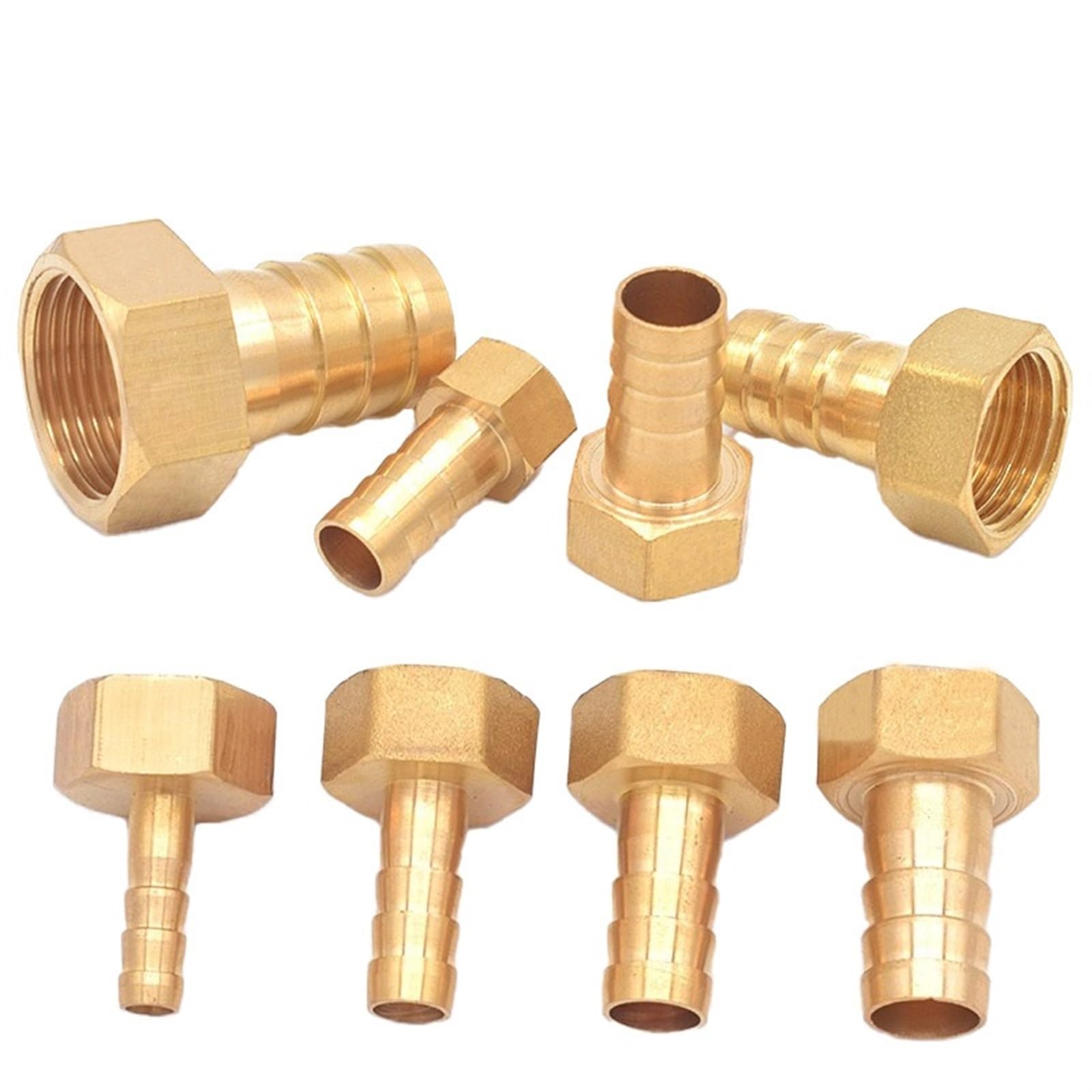 Racores de empalme con espiga de latón, Adaptador de conector pagoda cola manguera hembra BSP latón, 4-16mm, 1/8-1/2 pulgadas, paquete 20(Barb 16mm-1i2)