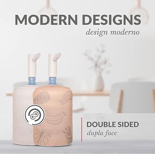 Miniatura 4 de Momo Lifestyle Funda reversible de doble cara para jarra de agua de 5 galones, funda de neopreno aislada para botella de agua de galón, funda para