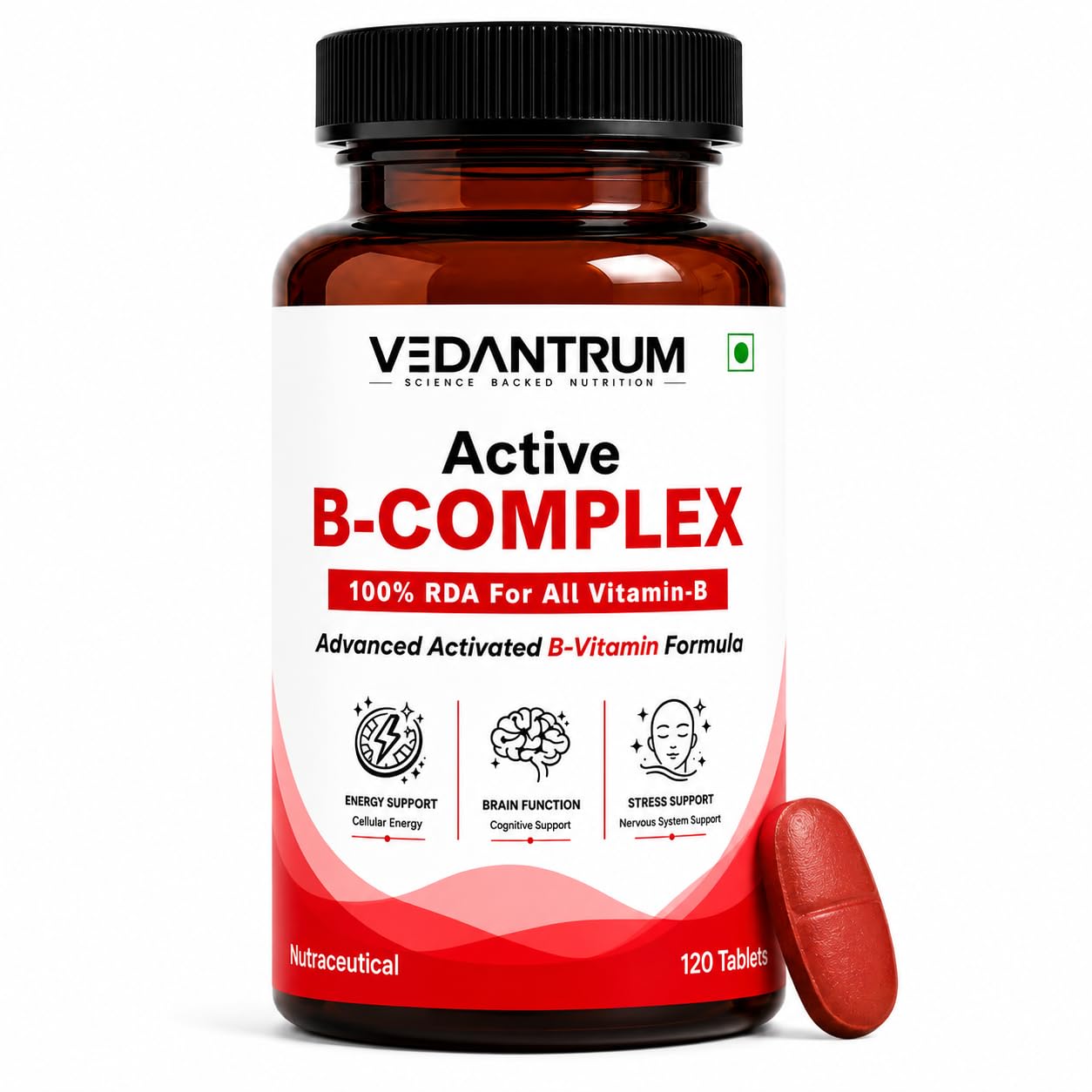 [BRSRYZA2BUCW2YLX] Methylated B-Complex B1 to B12 | L-Methylfolate (Quatrefolic) + B12 + P5P + Biotin + Choline + Inositol + Vitamin C | Energy, Brain, Nerve & Metabolism Support | 120 Tablets