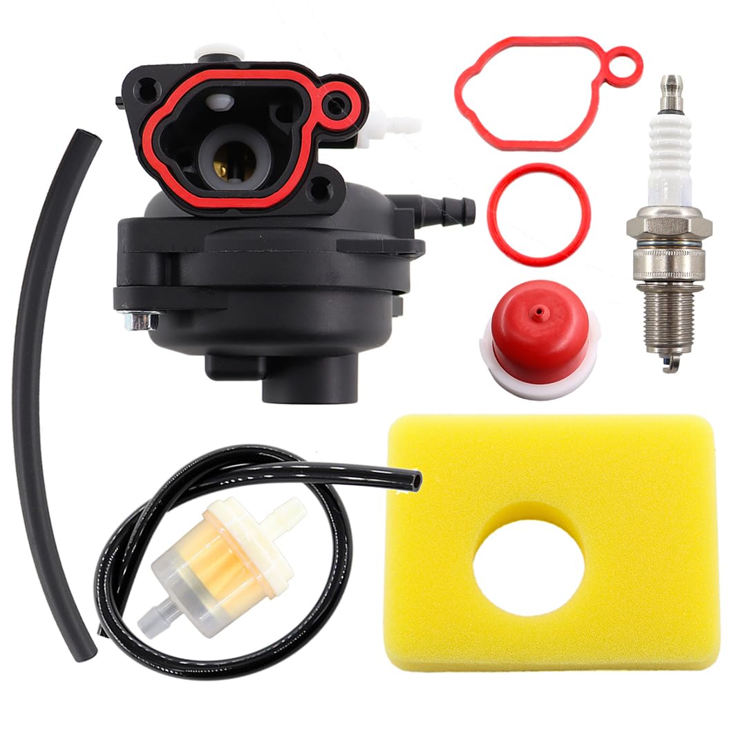 MCHNIC Carburatore Kit per Briggs & Stratton 300E 450E 550E 575E 600E CARB Motore 08P502 09P602 125CC 140CC Series Parti del motore per tosaerba e filtro dell'aria Candela di accensione