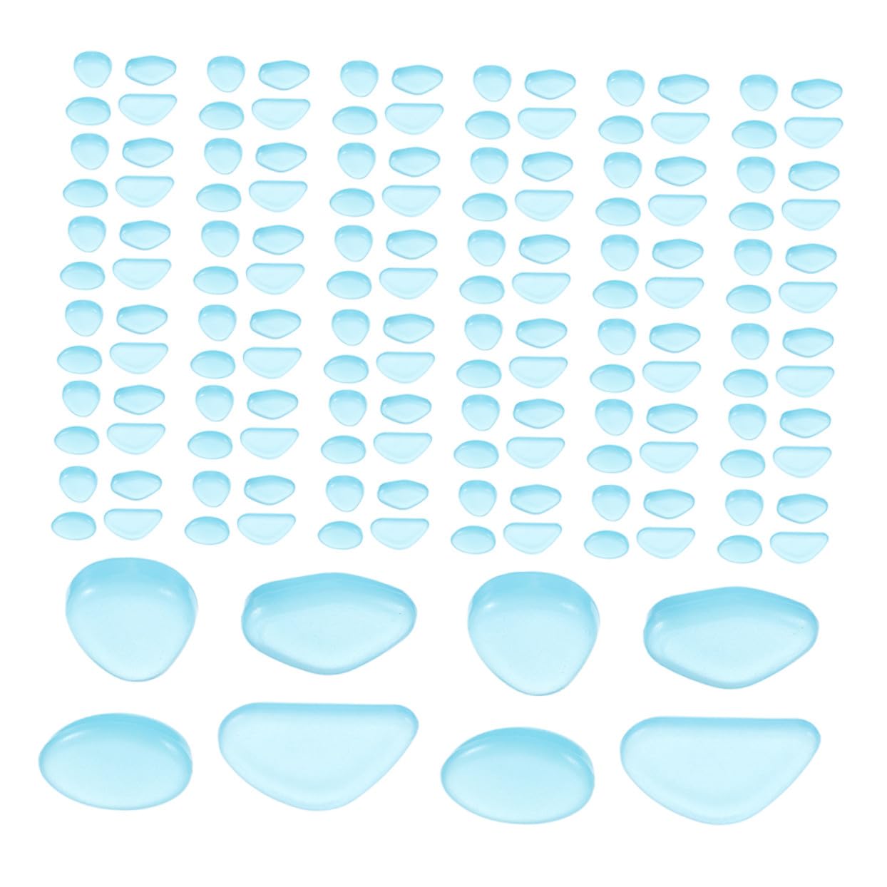300 Piezas Piedras Luminosas Azules de Unidades Guijarros Brillantes para y Jardín Decorativas Resistentes al Agua y Brillo Nocturno Duradero