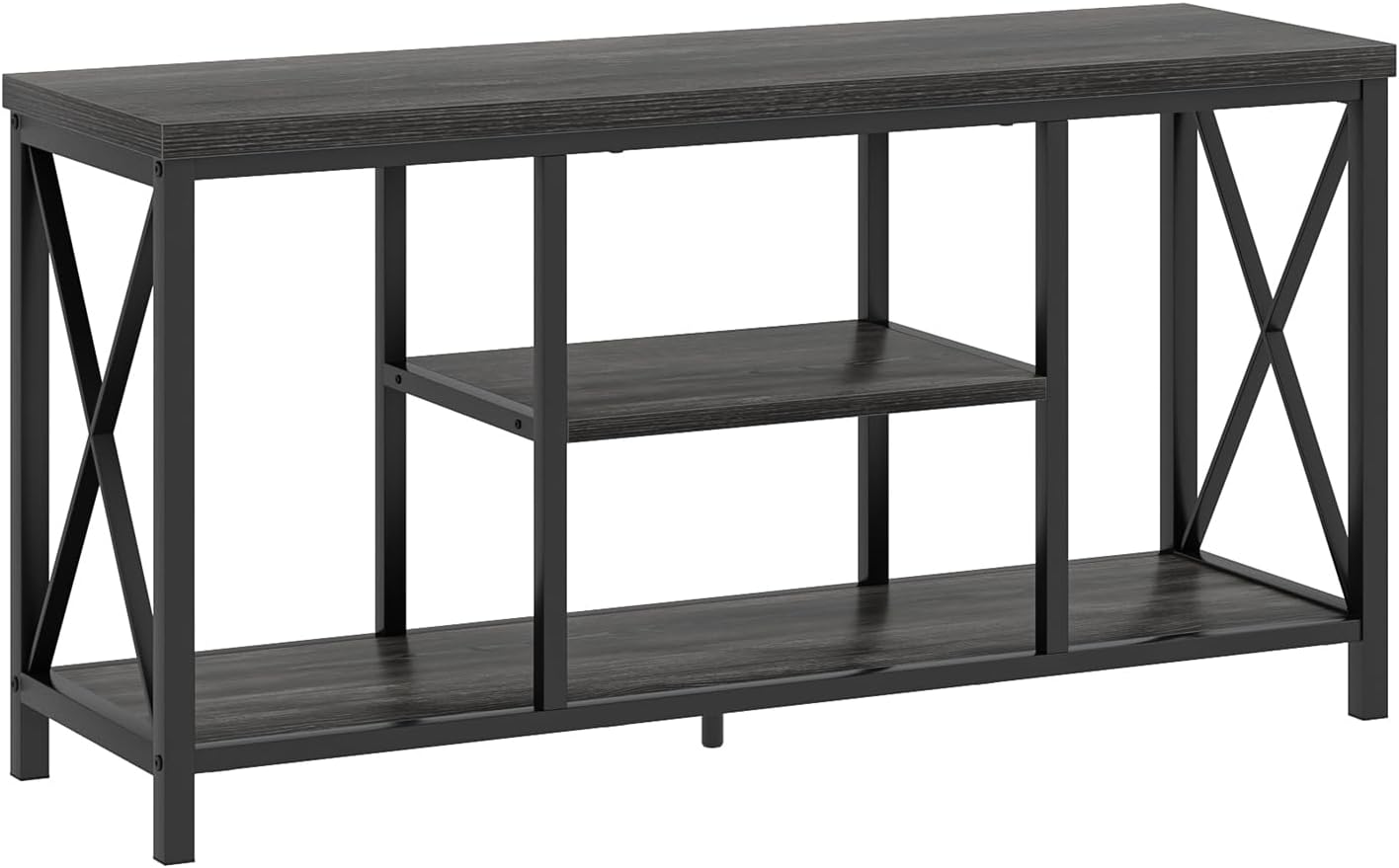 Rustic Oak and Metal TV Stand for 65" TV