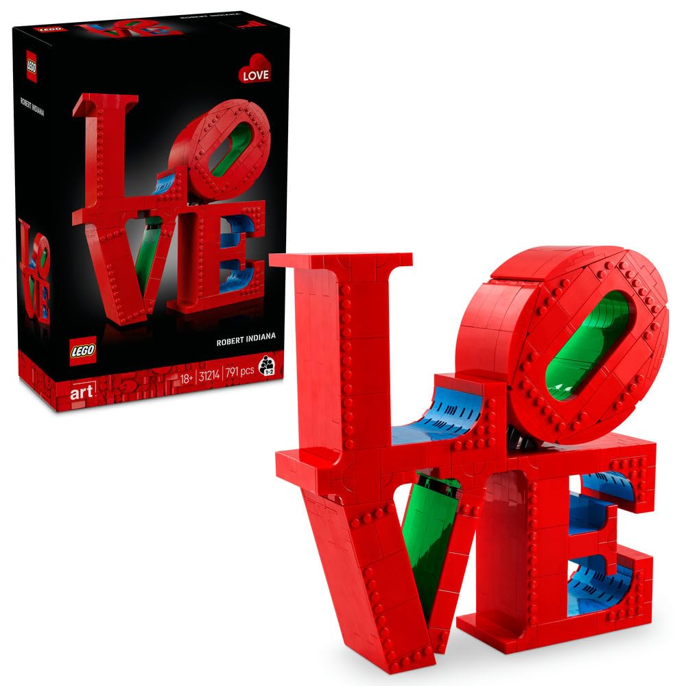 LEGO Art LOVE 31214 | Dekoracja do domu, zestaw konstrukcyjny dla dorosłych, pomysł na prezent na zaręczyny, ozdoba z efektem 3D, 791 elementów