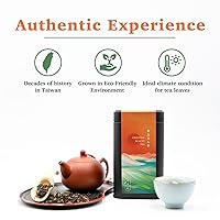Vista 5 de TEA & TIME Té de belleza oriental, té Oolong de hojas sueltas, té chino premium, origen de Taiwán (2.64 onzas)