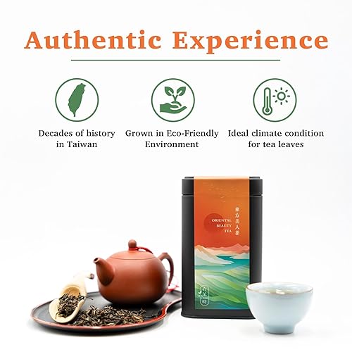 Miniatura 5 de TEA & TIME Té de belleza oriental, té Oolong de hojas sueltas, té chino premium, origen de Taiwán (2.64 onzas)