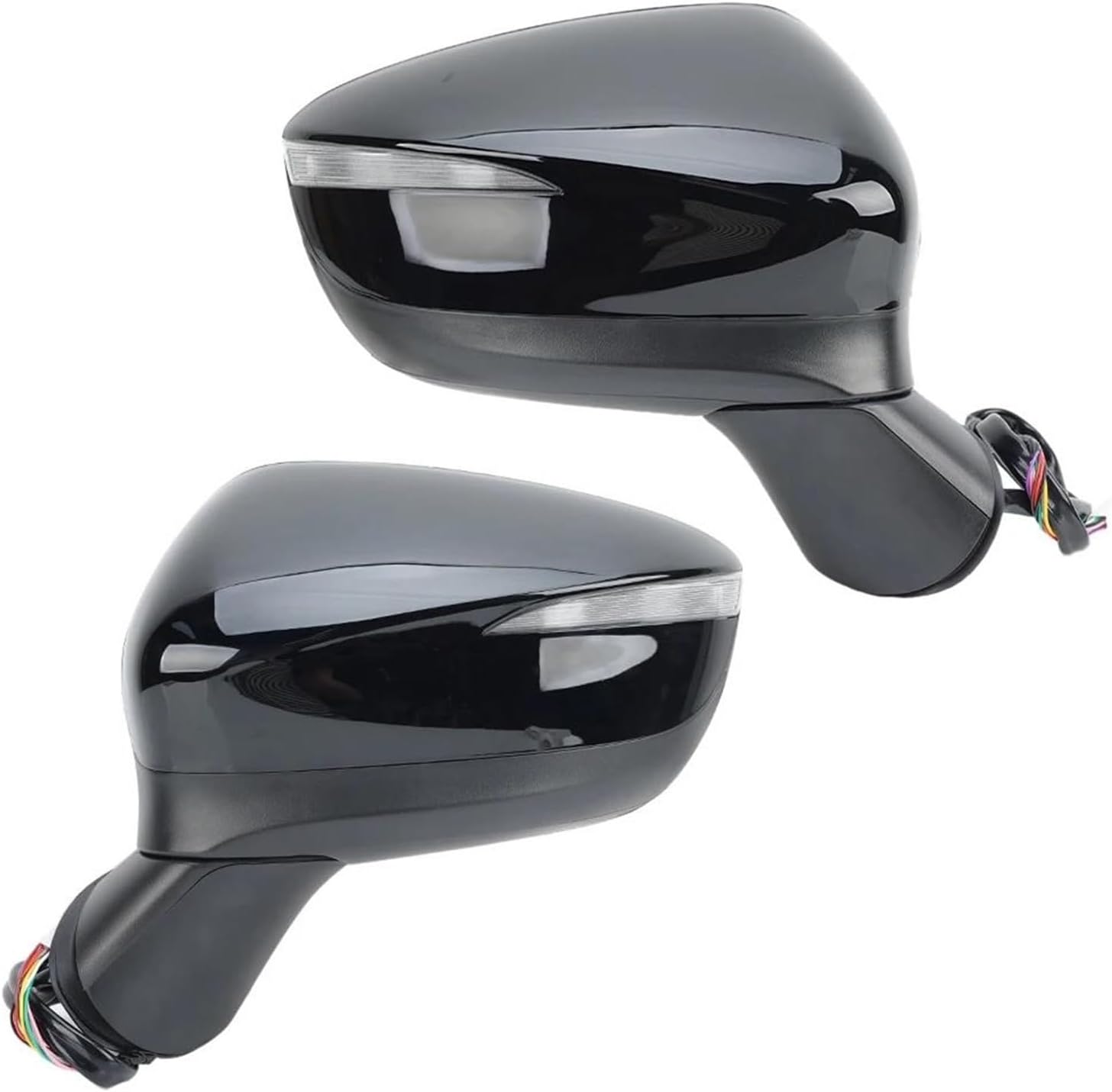 For Mazda Cx-5 GH KE 2015-2017 Power Folding Blind Spot Light Car 9 Pins Rearview Mirror Assembly（1 pair)