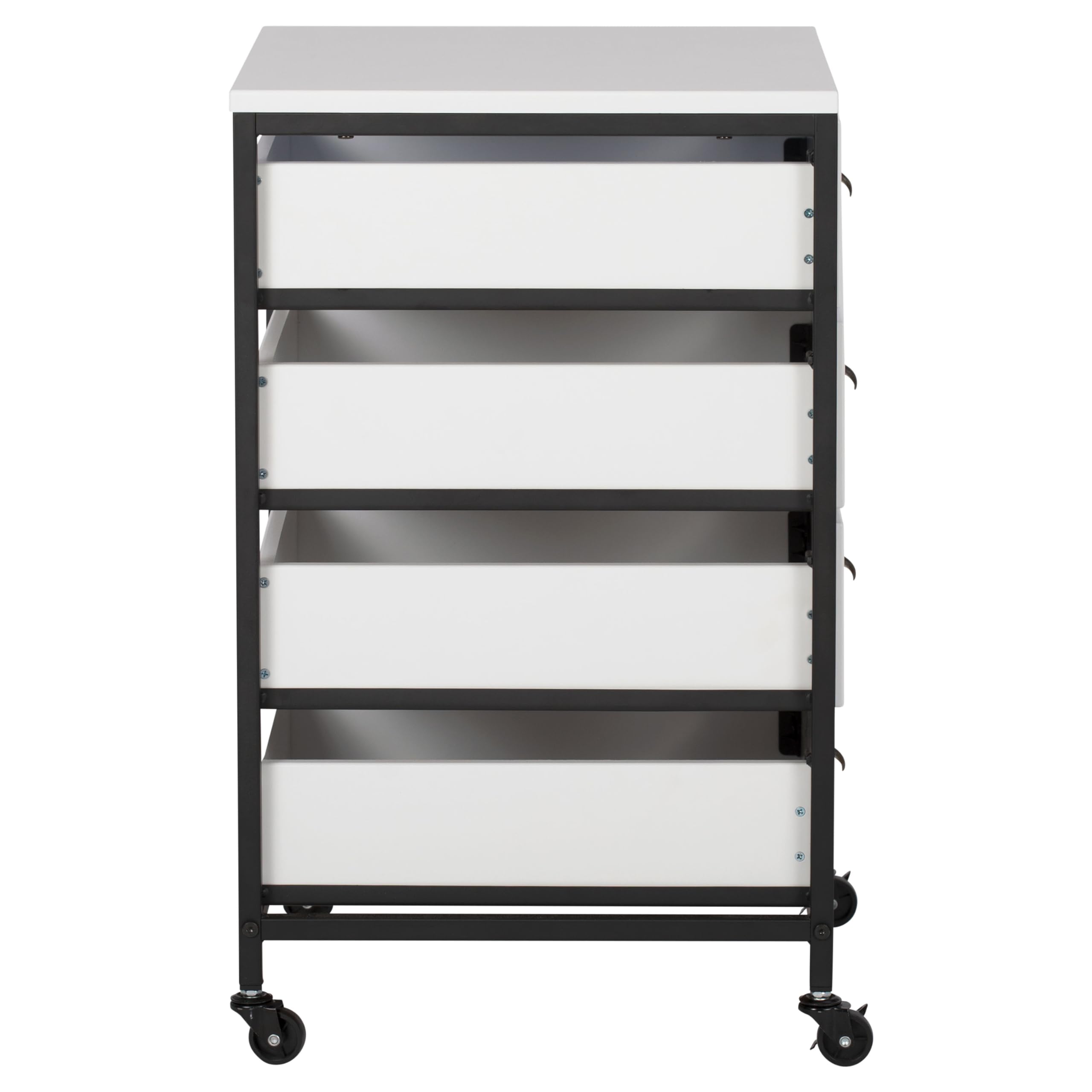Sew Ready Charcoal/White 27" H 4-Drawer Mobile Storage Organizer Cart For Bathroom - View #9