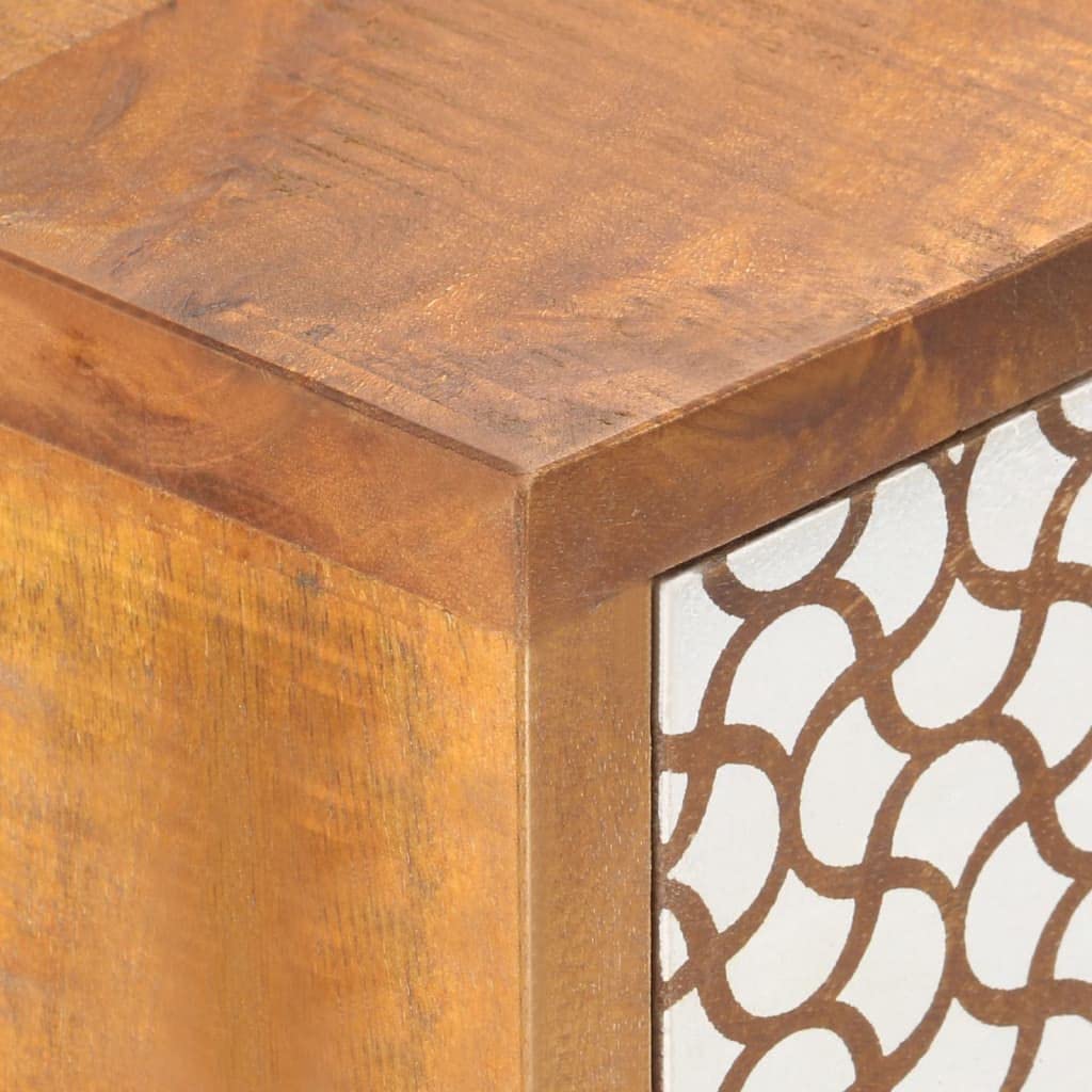 Générique Buffet avec Motif imprimé 90x30x70 cm Bois de manguier Massif,Meubles, Armoires & Meubles de Rangement, Buffets & bahuts, Brun (Poids 25.86KG)
