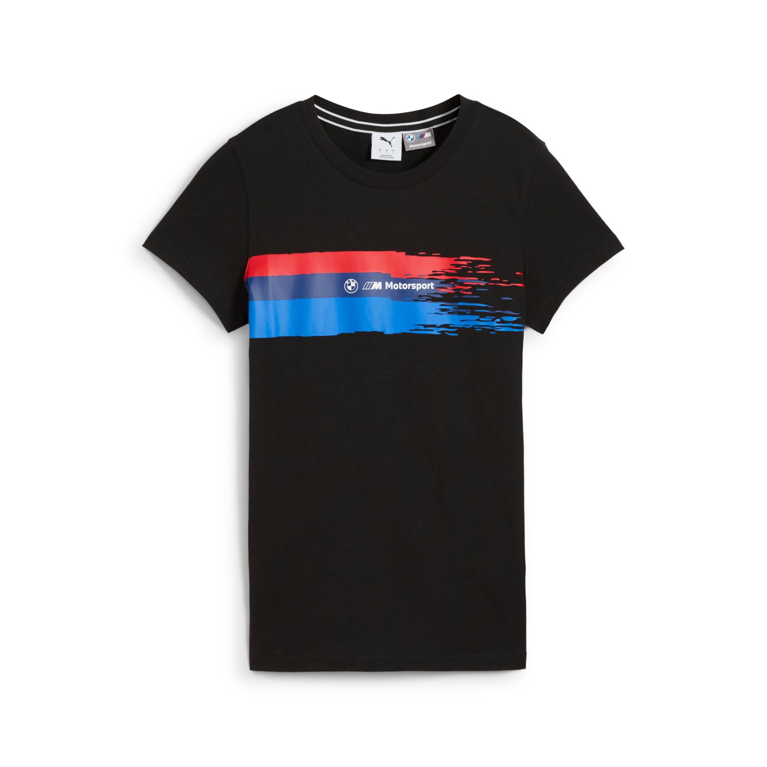 Bmw Women's Black Genuine M Motorsport Graphic T Shirt Tee Top Regular Fit, M