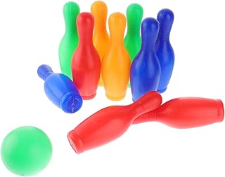 Milisten 1Juego Kit de Bolos Interactivo Juegos de Bolos Colores Rosa y Azul de Cumpleaños Diversión Interiores
