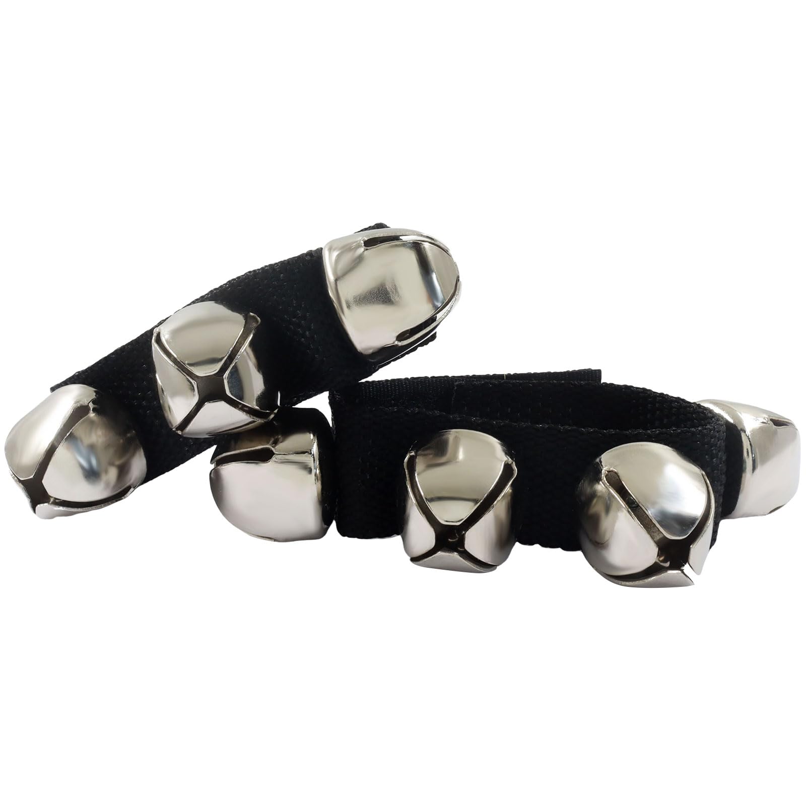 2 Pcs Adjustable Hand Wrist Bells Triggers Musical Tambourine Wrist Shaking Ankle Bells Musical Instruments for Adults Band