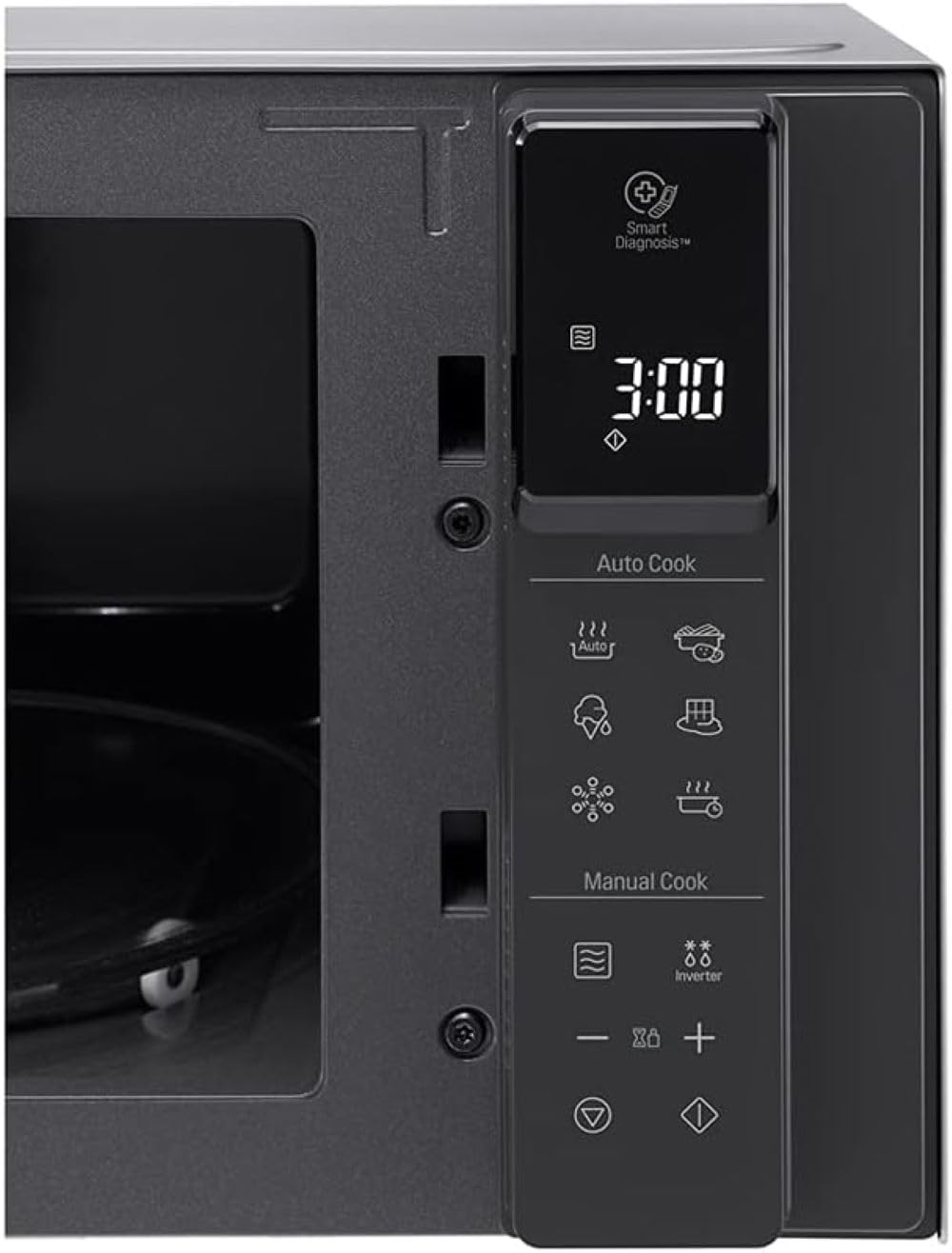 LG MS2595CIS Mikrowelle 25 Liter 1000 W Smart Inverter Technologie Silber