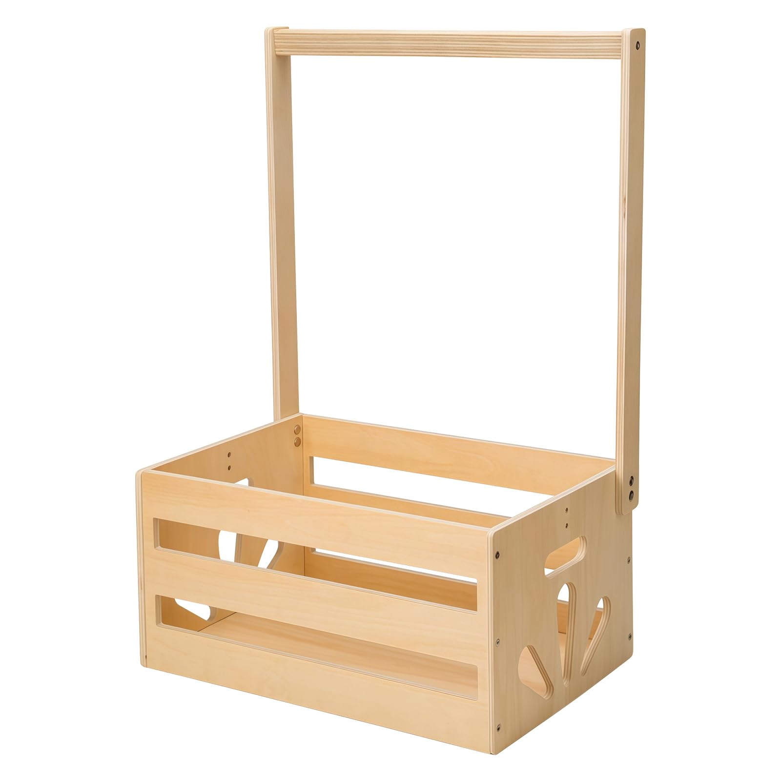 Boîte de rangement en bois pour fête prénatale - Armoire avec poignée - Cintres pour enfants - Boîte de rangement pratique pour bébé - Boîte de rangement en bambou - Multi-usages - Panier cadeau pour