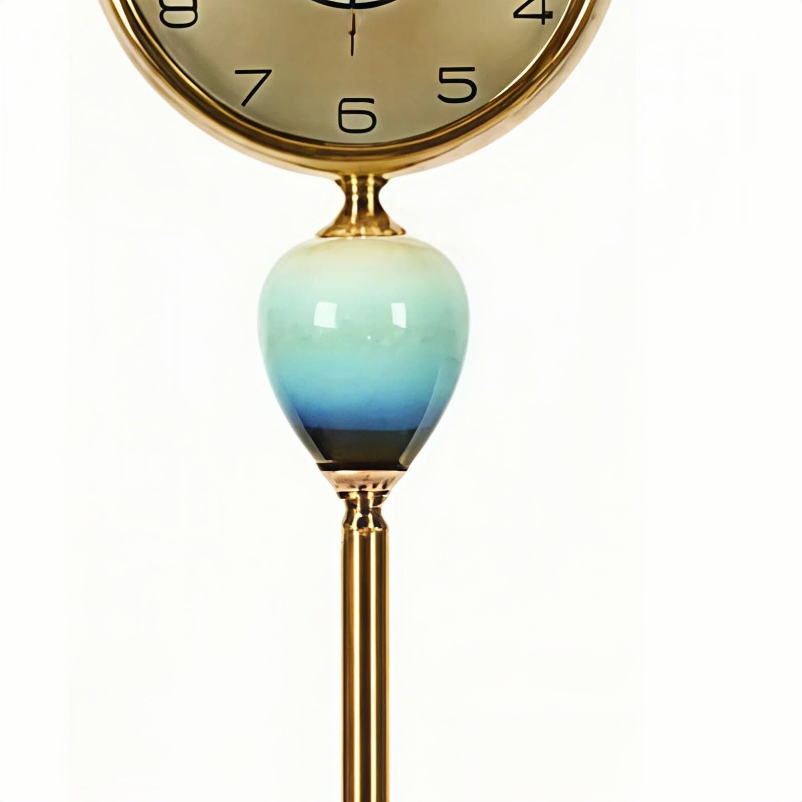 Decorativo Reloj de pie metal cuarzo silencioso dorado para la oficina