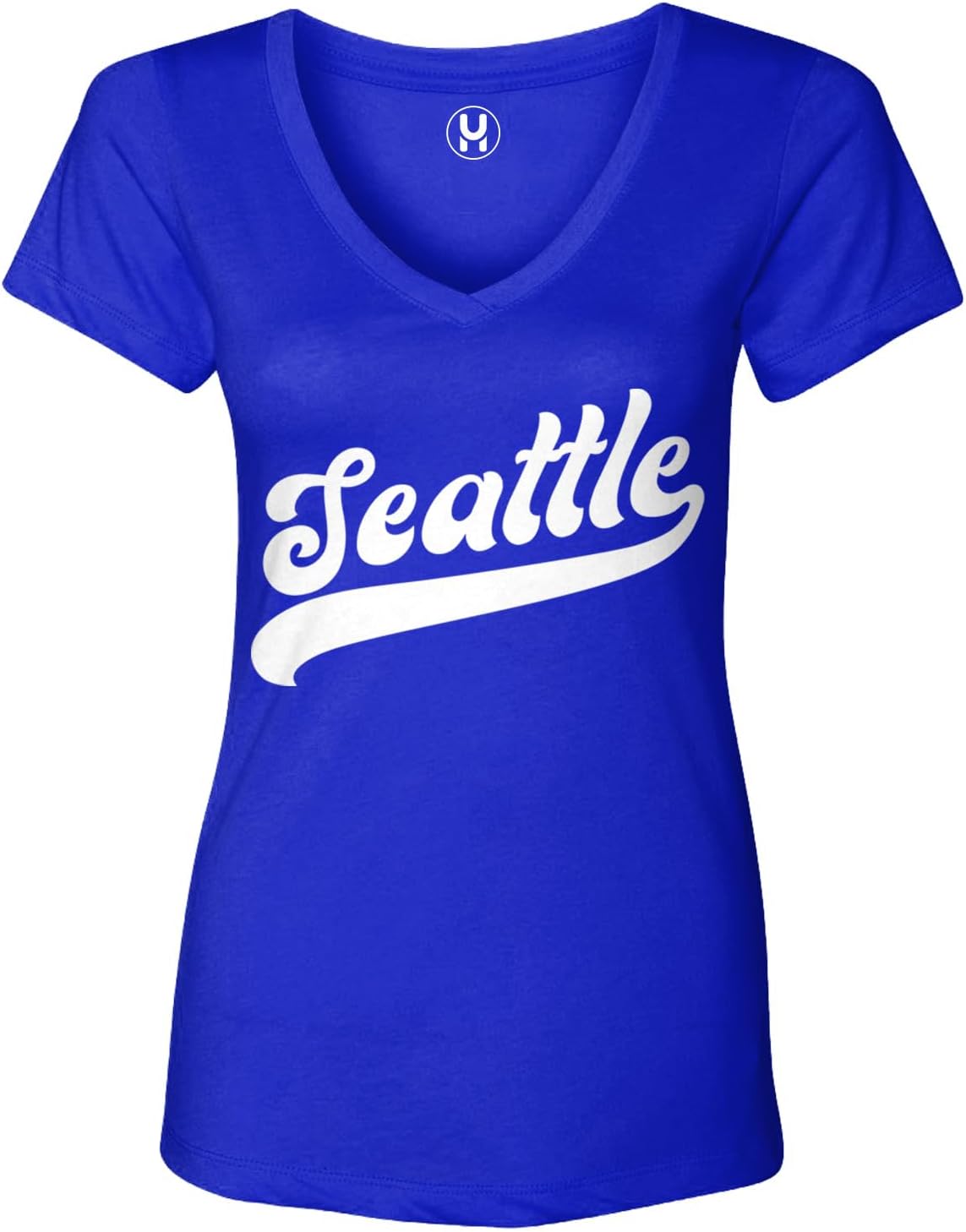 Haase Unlimited Seattle - Baseball Jersey Style Ladies V-Neck T-Shirt