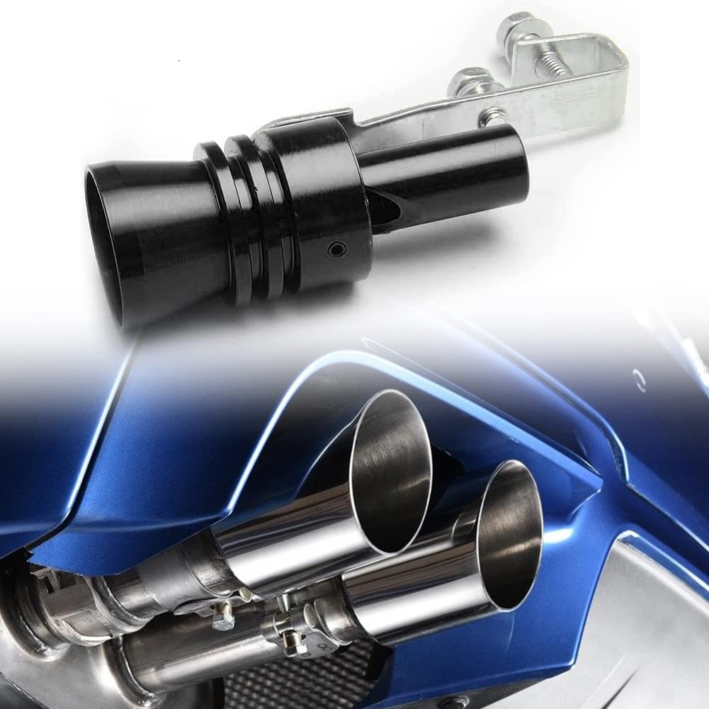 Fischietto Marmitta Auto, Turbo Sound Auto, Turbo Whistle, Terminale Turbo con Fischio, Fischietto a Turbina, Rumore Marmitta Auto, Turbo Sound Simulator Fischio, Turbo Sound Whistle, S, Nero