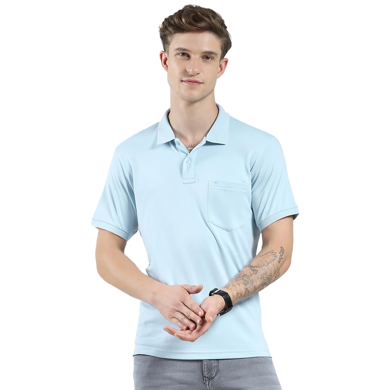 Men's Regular Fit Solid Polo T-Shirt | Half Sleeve | Collared Neck | Casual Wear T Shirt for Men-image-32