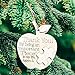 Handmade Wooden Ornaments Featuring Farm, Animal, and Neighbor Designs – Laser Engraved Christmas Tree Decorations and Personalized Gift Ideas (Personalized Teacher Thank You - Apple)