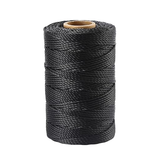 Black Nylon Rope, 200ft 3mm UV Resistant Nylon Cord Twine for Garden, Fishing, Wrapping, Camping and Outdoor Survival, Netting Home Improvement