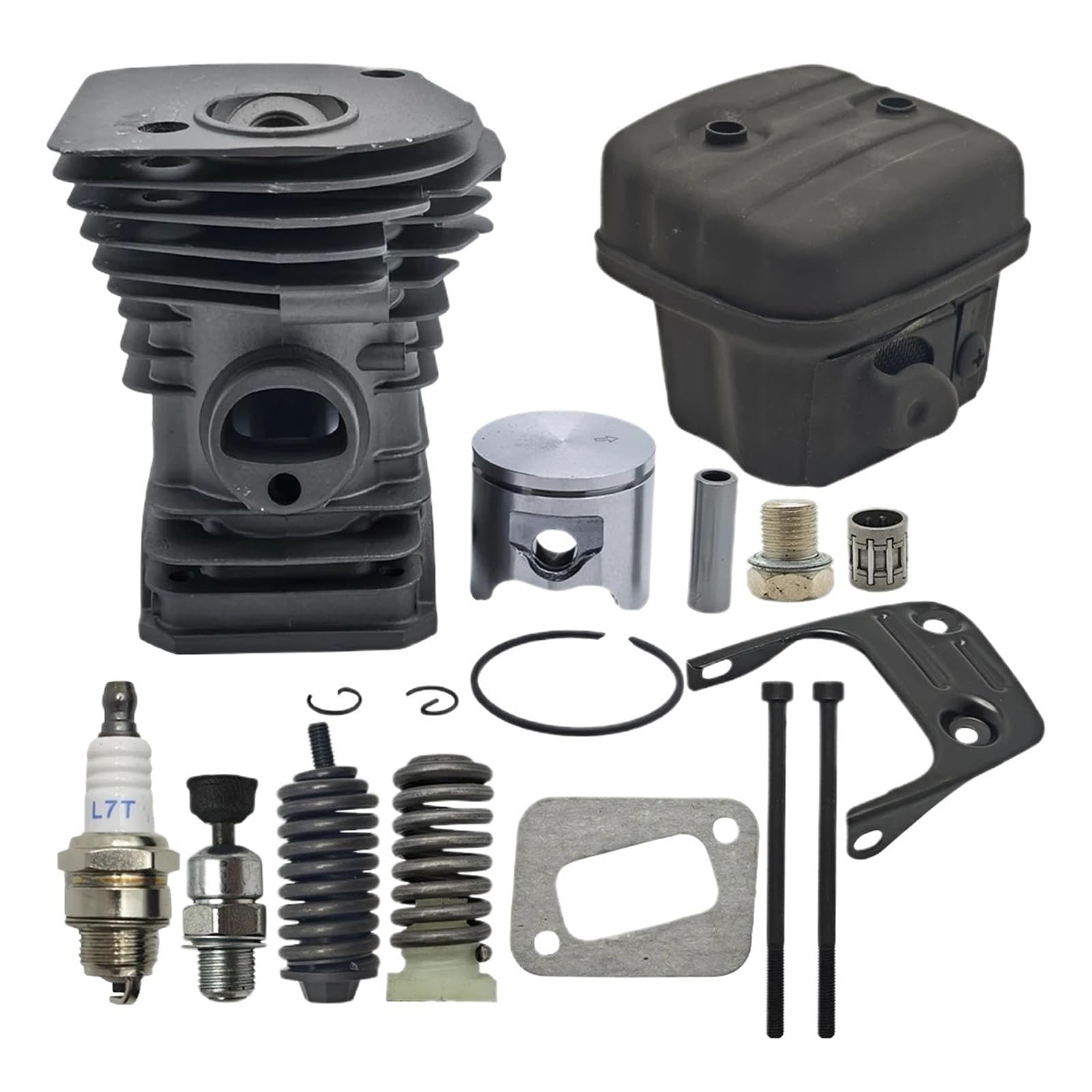 Kit de cilindro de 42 mm para reparar motor Jonsered CS2141 con resorte antivibración