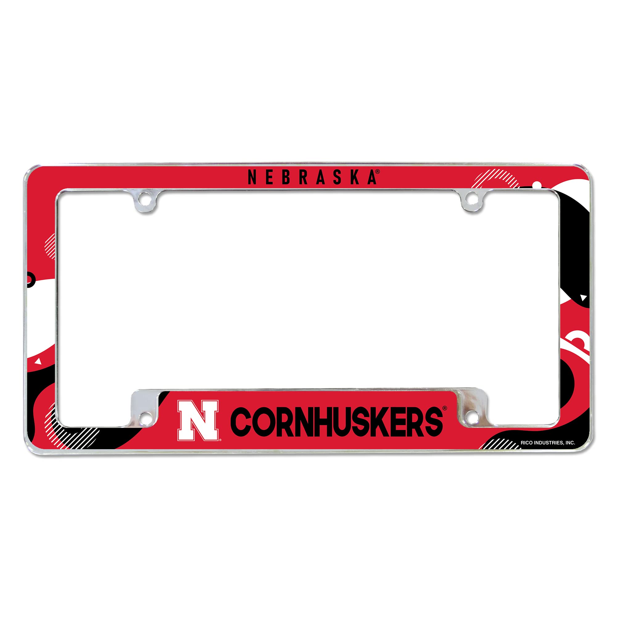 Rico Industries NCAA Wave 12" x 6" Chrome All Over Automotive License Plate Frame for Car/Truck/SUV