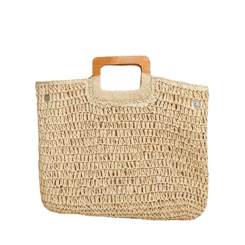 2025 Large Straw Beach Vacation Handbags for Women Boho Handmade Woven Clutch Tote Bag Summer Trendy Raffia Purse2