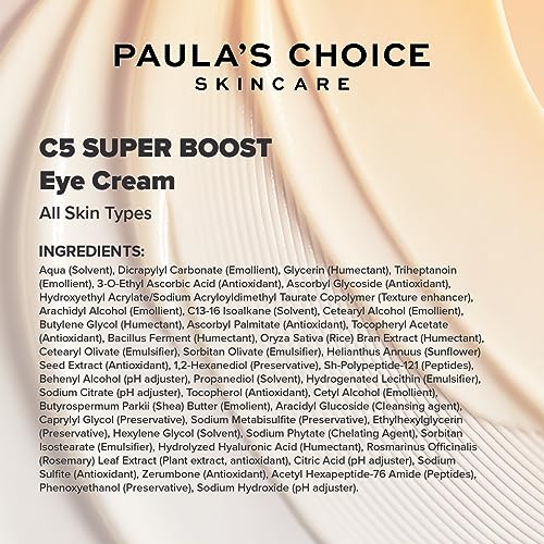 Paula's Choice C5 SUPER BOOST Eye Cream - Light-yet-Nourishing Anti-Ageing Eye Treatment Brightens Skin - Target Brown Spots & Fine Lines - Vitamin C - All Skin Types - 15 ml - Image 7