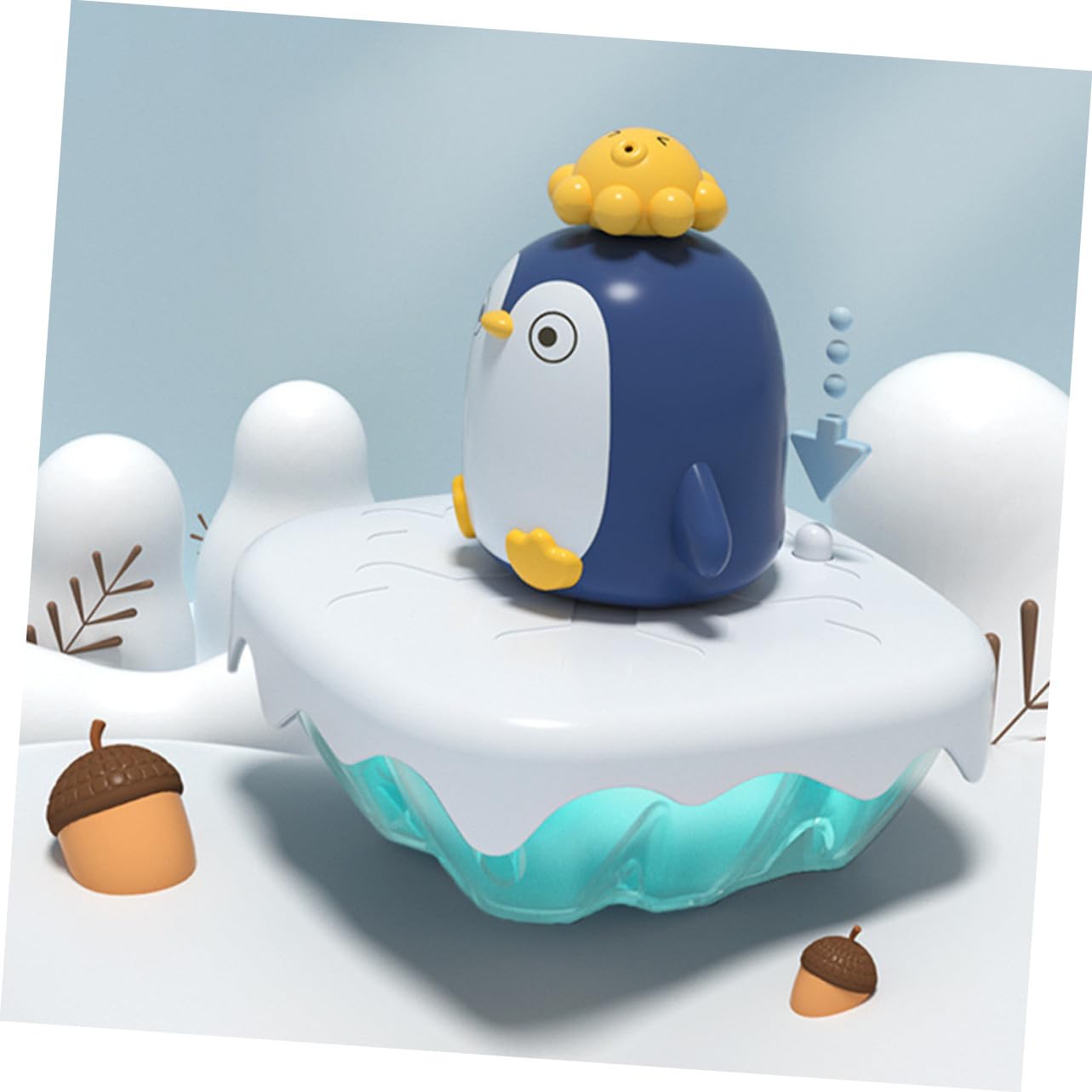 Juguete ABS 1 Juego Rociador Forma de Pingüino para Baño