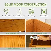 Vista 4 de Jardinera elevada de madera para jardín, macetas elevadas de madera para exteriores, camas elevadas con patas para hierbas de flores vegetales