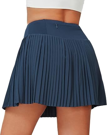 ANIVIVO Womens Pleated Tennis Skirts High Waisted Golf Skorts for Woman with Pocket Workout Athletic Skorts Skirt with Short