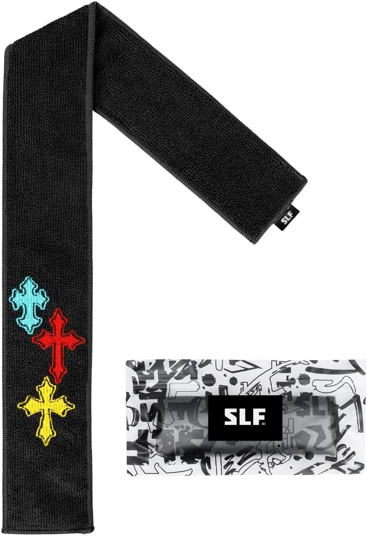 SLEEFS Crosses Chroma Black Thin Football Towel