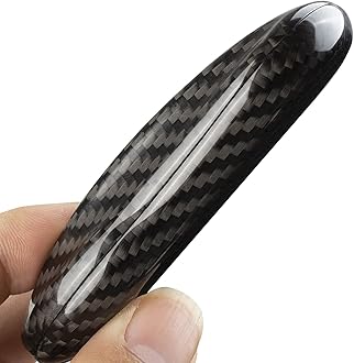 M.JVisun Genuine Carbon Fiber Key Fob Cover For Porsche 911 Carrera 918 Cayenne Coupe For Macan For Panamera Taycan Smart Car Remote Key Fob Case Skin For Men Women - C Style - Black