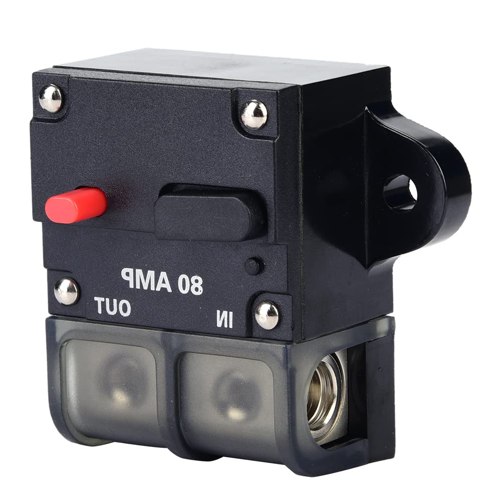 Car Audio Fuse Block, DC 1242 V 80A Car Audio Distribution Block Over Current Protection for