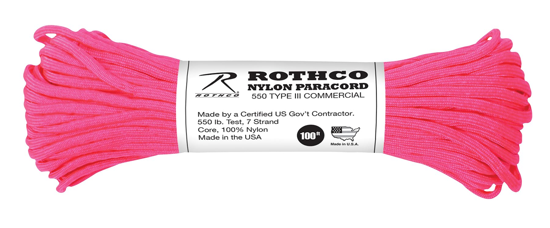 Amazon | ROTHCO(ロスコ) ナイロンパラコード 30m(100ft) NEON