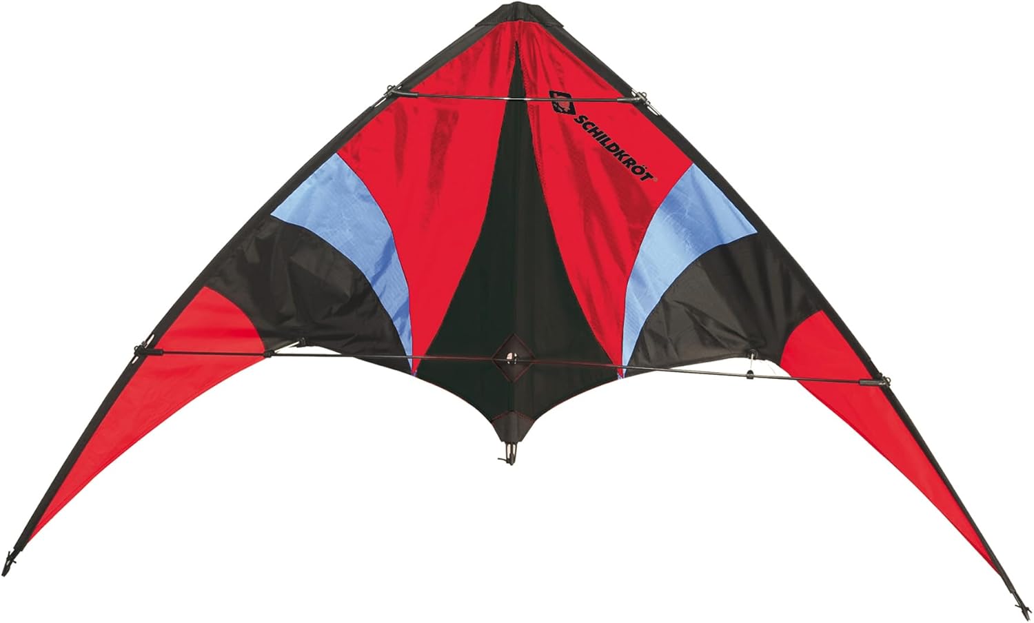 Schildkröt 140, Two-Line Stunt Kite, 10 Years, 74x140cm, Incl. 25 kp Polyester Cords, 2x30m on Winder, 2-5 Beaufort Scale, 970440, 140x75cm