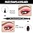 evpct 1Pcs 2-in-1 Red Colored Winged Eyeliners Stamp, Red Stars Face Stamps Makeup, Waterproof Eyeliner Eye Stamp Liners Tool Set Kit for Womem, Wing Eyeliner Stamp Figures Tool Wingliner Shapes, 10