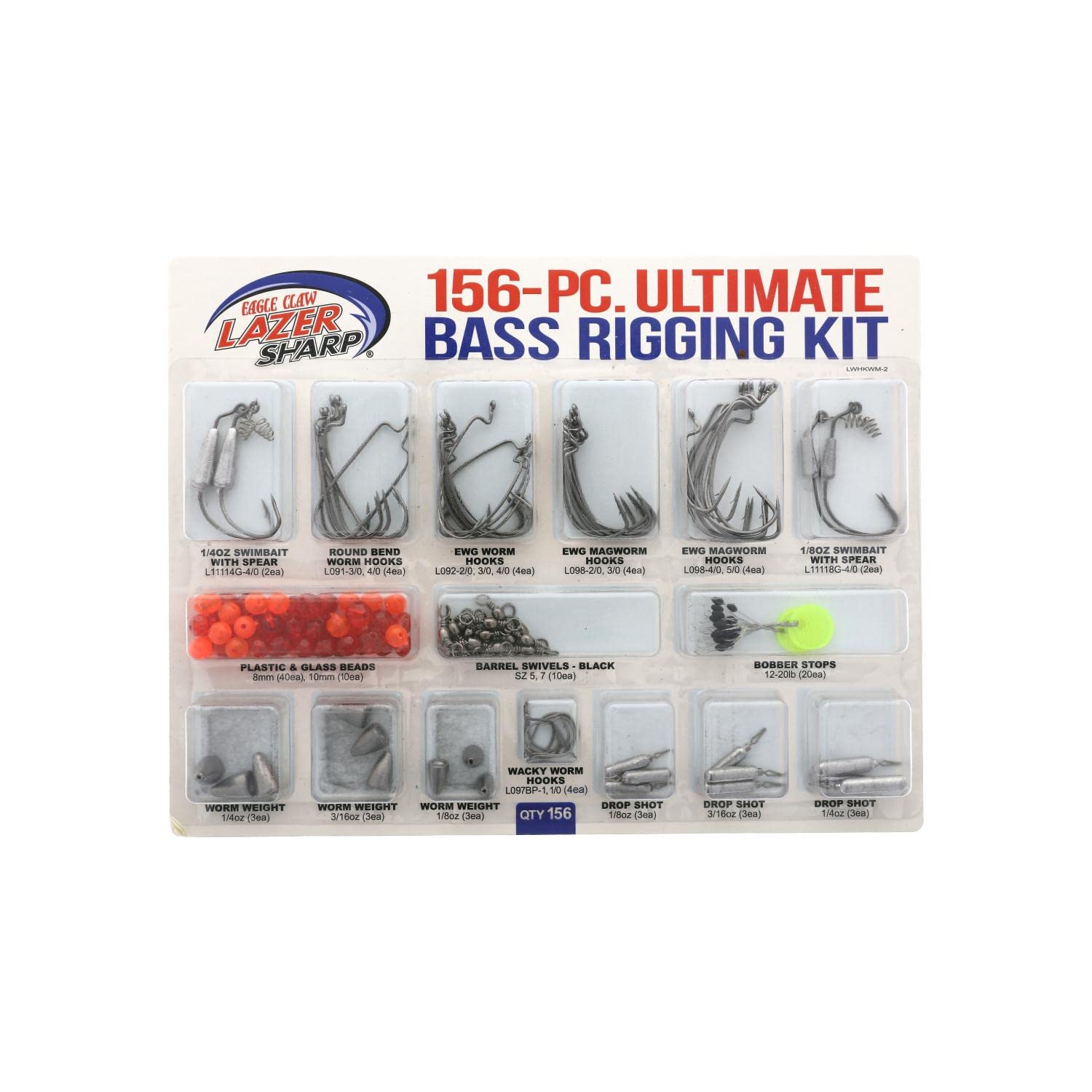 Eagle Claw Lazer Sharp Ultimate BASS Terminal Rigging KIT, Multi, One Size, (LWHKWM-2)