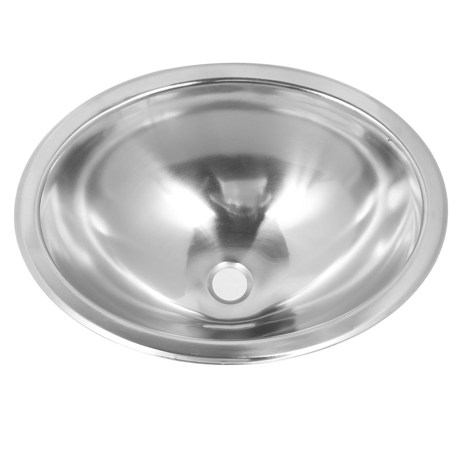 Naroote Lavello Ovale in Acciaio Inossidabile RV 304, Lavello da Cucina Ovale, da Bagno per Lavaggio a Mano con Scarico Fognario da 40 Mm, Ideale per, Roulotte, 15,47x11,54x5,91 Pollici