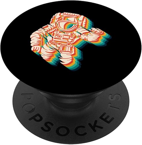 Astronaut Space Theme 70's Style Retro Vintage Gift PopSockets - Soporte para teléfonos y tabletas