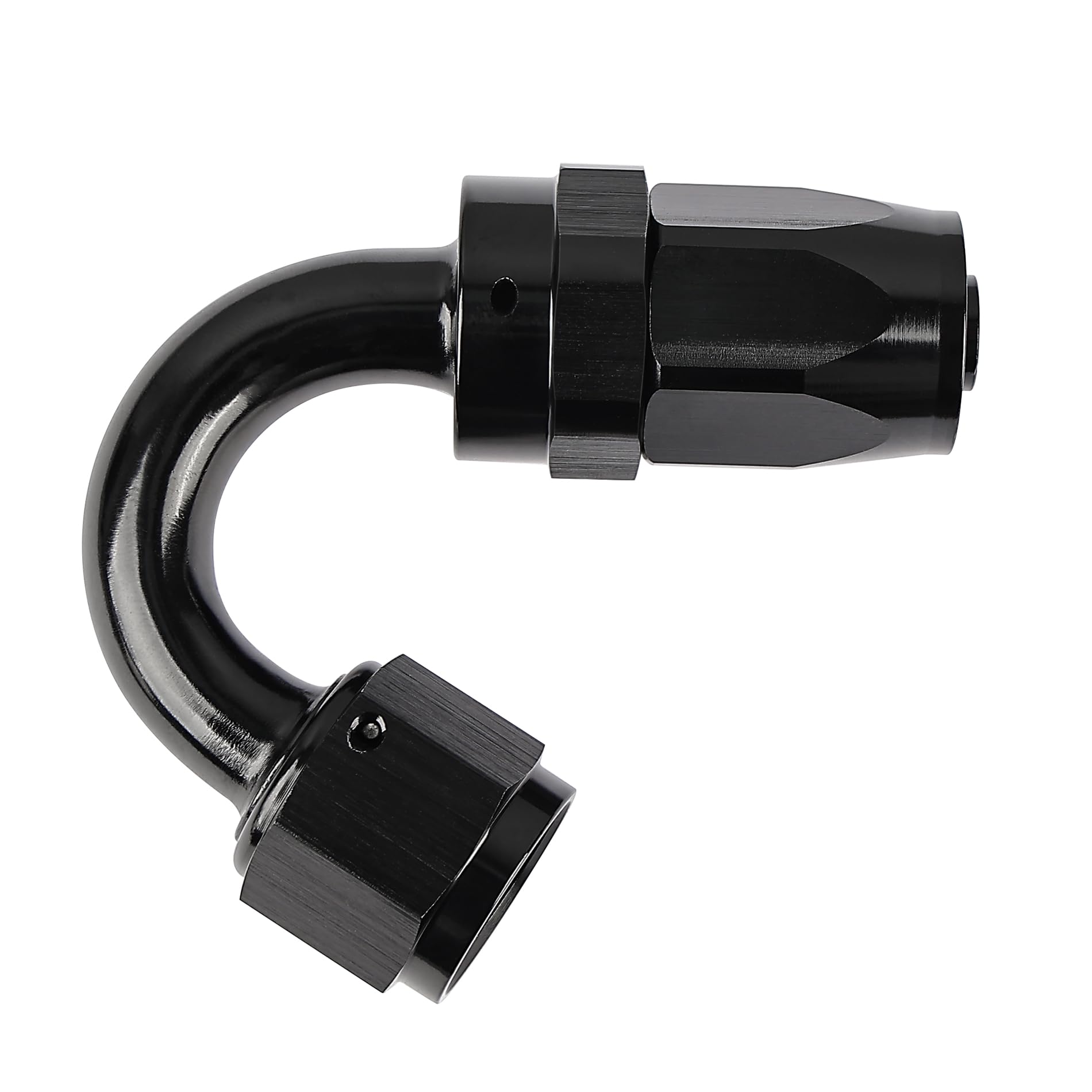 EVIL ENERGY 8AN Hose End Fitting 150 Degree Swivel for CPE Braided Fuel Hose Black