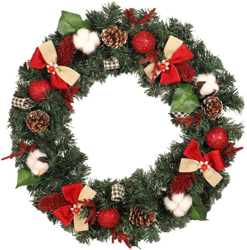 Couronne de Noël artificielle pour porte d'entrée et maison