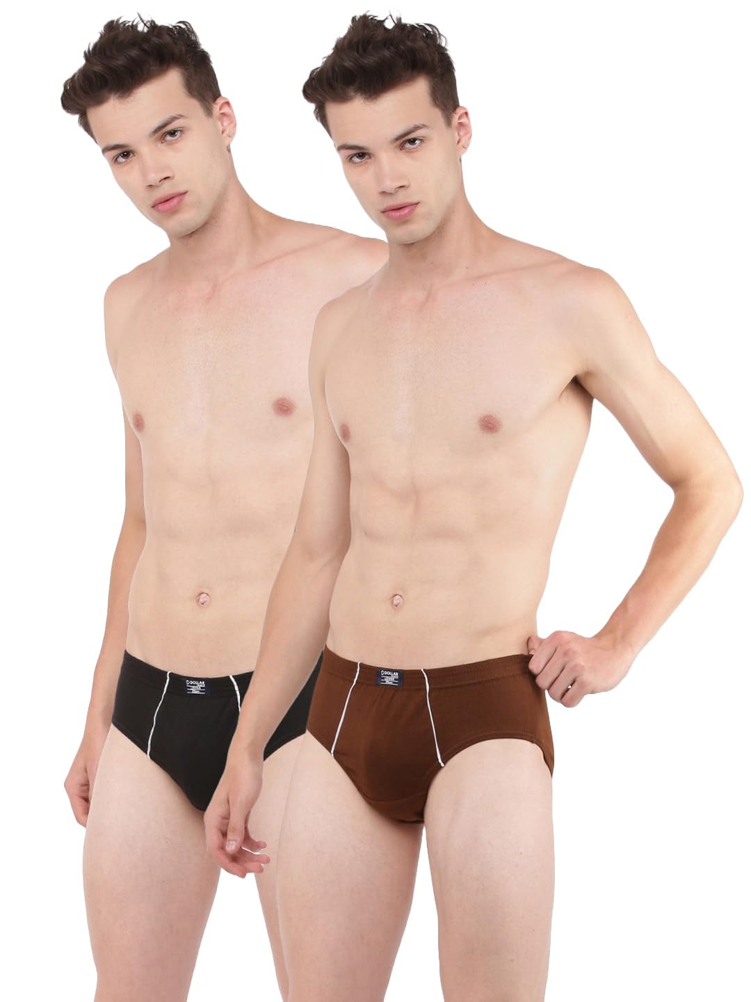 dollar Lehar Super Combed Cotton Mens Brief - Pack of 2 - Actual Colour May Vary Assorted-picture-12