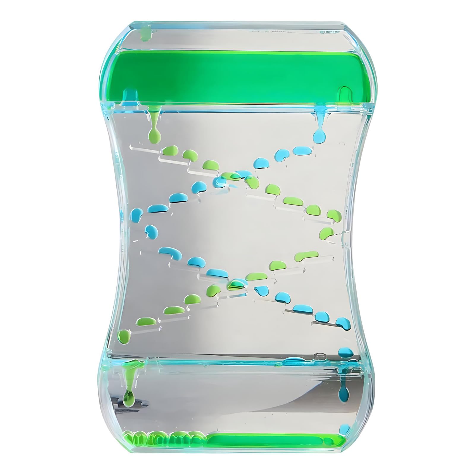 Liquid Motion Bubble Timer Sensory Toy for Relaxation Autism, ADHD,Sensory Needs,Stress Relief, Anxiety, Liquid Hourglass Toy for Kids and Adults (Blue+Green)