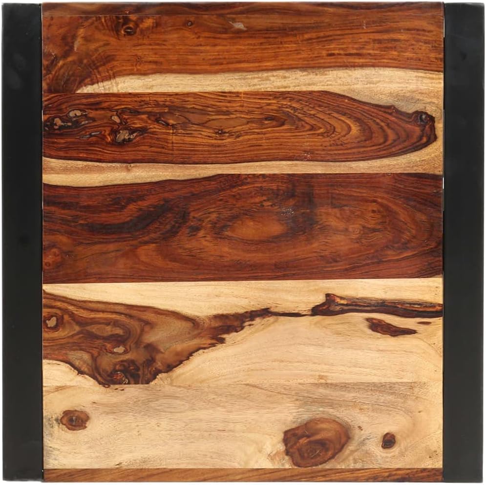 Small Patio Table, Bar Height Table, Bar Table 23.6"x23.6"x43.3" Solid Sheesham Wood - Perfect for Family Gatherings and Entertaining Guests