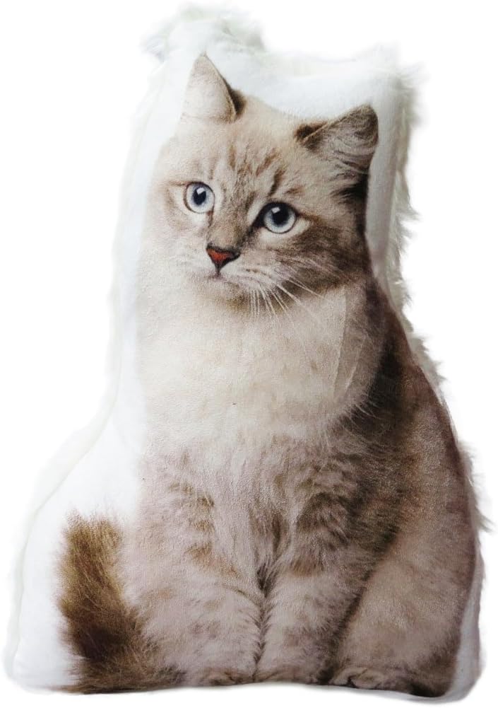 Amazon Co Jp あまの ねこ柄 ファークッション ポインテッド ホワイトファー Cna 0072 ホーム キッチン