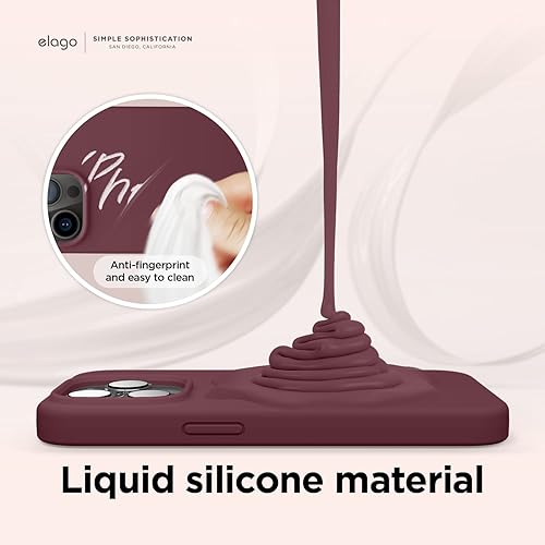 Miniatura 4 de elago Funda compatible con iPhone 14 Pro Max, de silicona líquida, funda protectora de cuerpo completo, a prueba de golpes, delgada para teléfono,