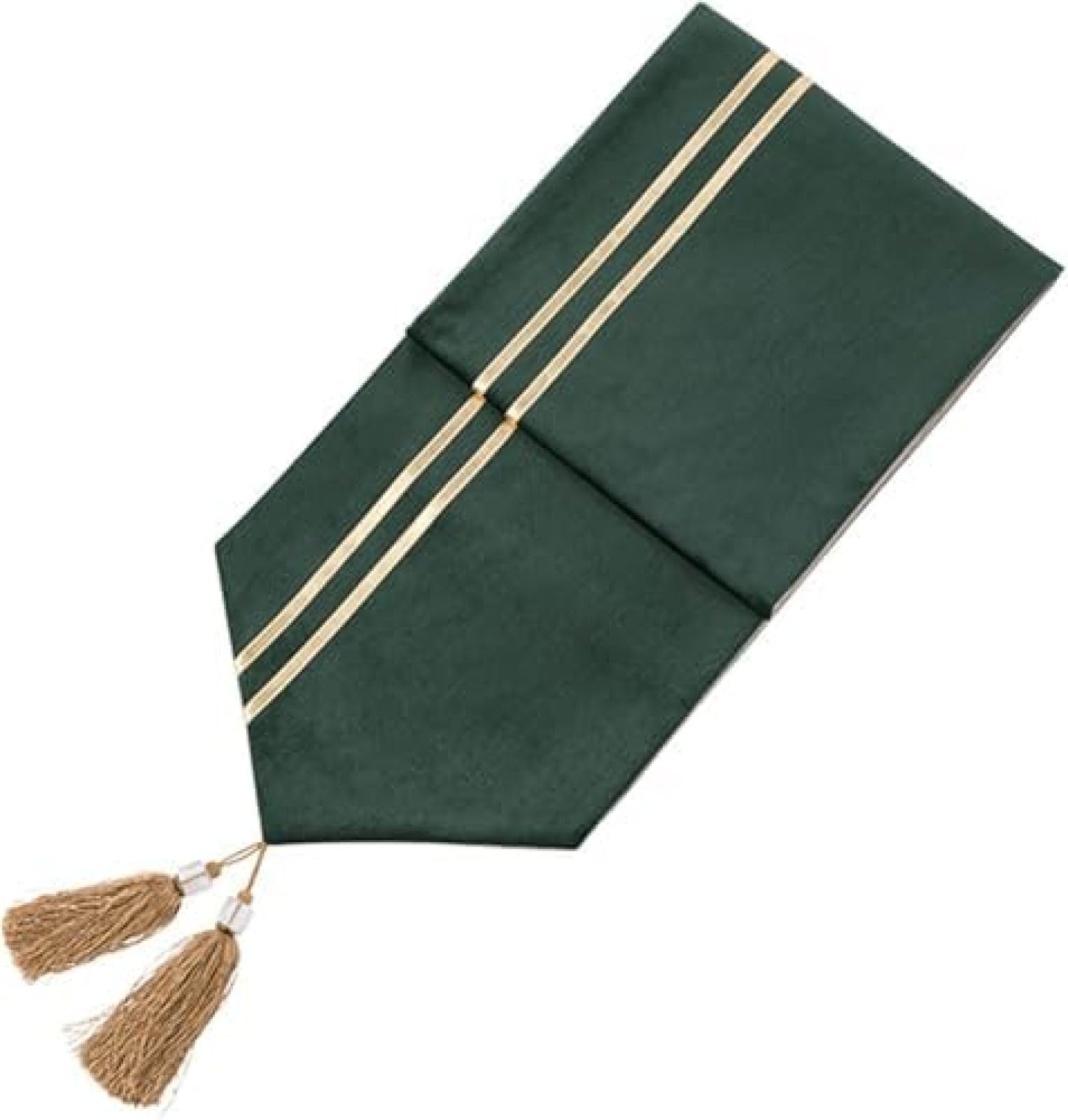 Tischläufer mit Quasten, 30,5 x 160 cm, Baumwollleinen-Tischdecke für Küche/Wohnzimmer/Esszimmer, Party-Dekorationsmatte (Farbe: Grau) (Grün)